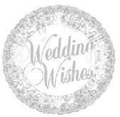 Wedding Wishes Mylar Balloon, Bridal Shower, Wedding Reception Decor 