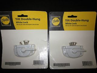 New 2 Pella Tilt Double Hung White Lock Sets   New in Package