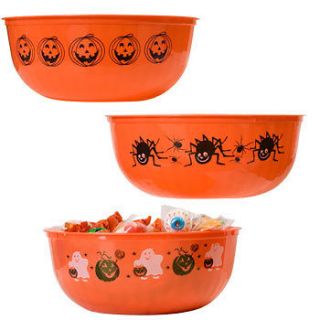   CANDY BOWLS TRICK OR TREAT DISH PLASTIC PARTY DECORATION SERVING