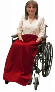 Wheelchair Blanket Tapered Form Fit Straps Pockets Healthcare 41 X 30 