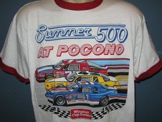 vintage 1986 NASCAR WINSTON CUP SERIES RINGER T Shirt LARGE/XL racing 
