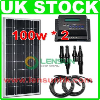   Solar panel complete kit,20A LCD regulator 12V/24V,wiring Wholesale