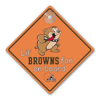 Cleveland Browns Car Window Baby on Board Sign Infant Fan