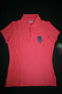 Under Armour Womens WWP Polo Shirt Pink 1220619 M L Wounded Warrior 