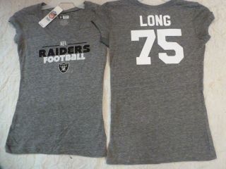 1011 WOMENS Ladies NFL Apparel Raiders HOWIE LONG V NECK Jersey 