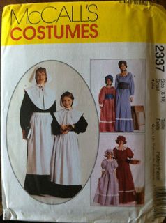 McCalls 2337 Costume Girls Nun Amish Prairie Dress Size 7 14 *Buy 5 