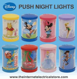   Childrens Push Lights Toy Story, Winnie the Pooh, Cars, Princess