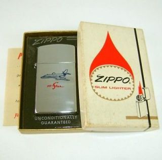 1965 Zippo LOCKHEED JetStar Business JET PocketLighter *MIB*
