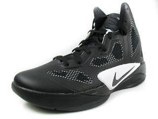 Nike Womens Basketball Shoes ZOOM HYPERFUSE 2011 TB Black / White SZ 