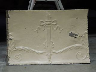 Old Antique ( Metal ) tin ceiling tile 24x16 bowed Torch