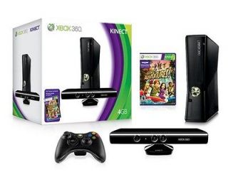 Xbox 360 Matte Black Kinect 4 GB Console w/Adventures Bundle