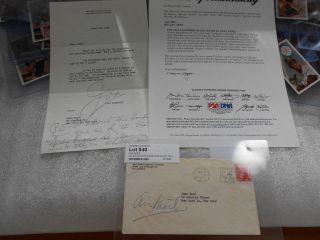   Joan Crawford PSA LOA auto autograph 2X signed hand written letter