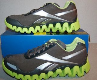 New Reebok ZigTech Zigpulse II Tar/Kiwi/Silve​r Athletic Shoes Men 