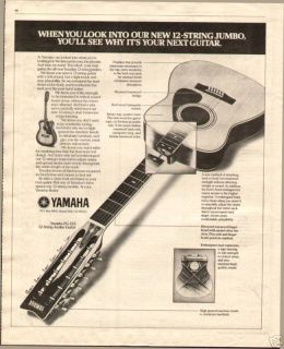 1978 THE 12 STRING JUMBO FROM YAMAHA GUITARS AD