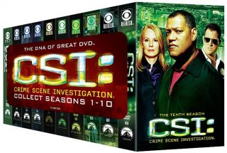 CSI Crime Scene Investigation   Seasons 1 10 DVD, 2010, 63 Disc Set 
