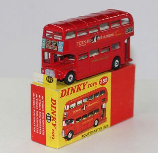 DINKY TOYS 289 ROUTEMASTER DOUBLE BECKER BUS TERN SHIRTS NMIB