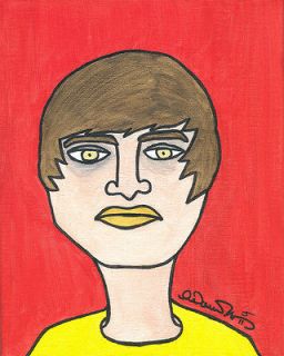 Andrew Canvas Painting Folk Creepy Emo Weird Outsider Art Justin 