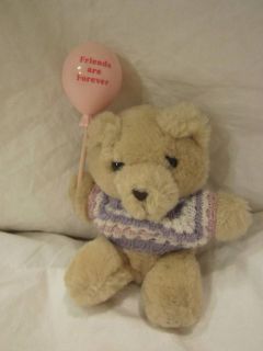 Russ Teddy Bear Mini Plush 7 Friends Are Forever Pink Balloon Stuffed 