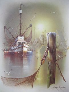 Vintage print by ANDRES ORPINAS Ship 1