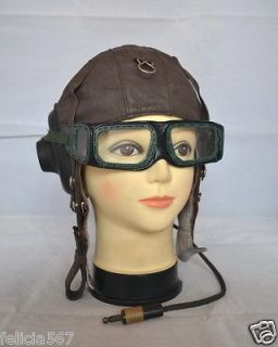 Vintage Aviation Mig 15 Fighter Pilots Flight Helmets,Goggle​s(FREE 