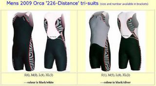Mens 2010 ORCA 226 triathlon tri suit (Small black/silver only )
