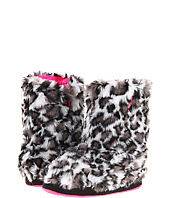 Youth Childrens Justin Faux Fur Animal Print Boot Slippers with Pink