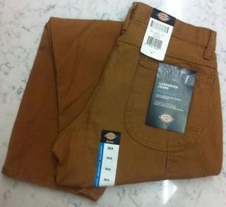 DICKIES 1939RBD CARPENTER DUCK BROWN JEANS 36 X 30