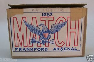1957 MATCH Frankford Arsenal .30 Caliber Empty Ammo/Ammunition Box
