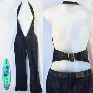 ALICE TEMPERLEY FOR TARGET sz 5 Overalls Halter Cutout Denim Blue 