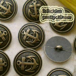 Brass Anchor 22mm Metal Buttons Sewing Collectable Craft MB008