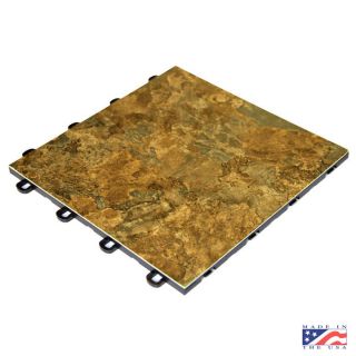 Basement Flooring Tiles Dark Canyon Slate  As Low As $3.98   US 