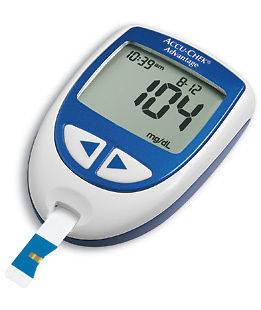 Accu Chek Sensor kit & 50 Test Strips Diabetes Roche Glucometer 