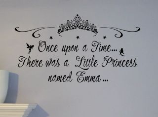 CHILD NAME PERSONALIZED PRINCESS Wall BEDROOM Decal sticker mural girl 