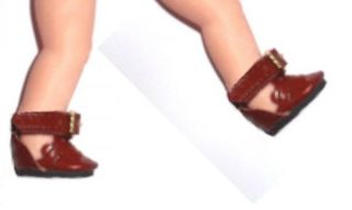 Cutest Brown Buckle doll Shoes for 8 Alexander & Ginny