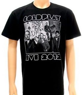 Coldplay Alternative Rock Band Black Men T shirt Sz XXL Black