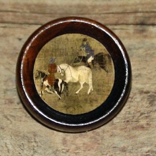 Asian CHINESE HORSE horses Altered Art Tie Tack or Ring or Brooch pin