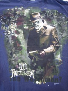 Doomsday Scary Masked Man Rorschach Blue Mens Medium Tee Shirt T Shirt
