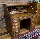 ANTIQUE ROLL TOP DESK NATIONAL MT AIRY 