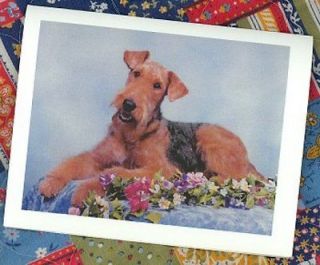 AIREDALE TERRIER PUP Set of 6 Note Cards with envelopes #0949