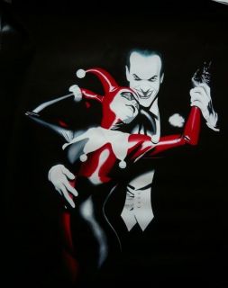 Joker & Harley Quinn Oil Painting 40x28inches Not a print or poster 