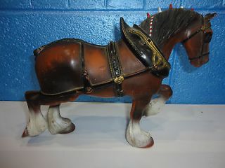 Vintage Budweiser Clydesdale Plastic Horse From Clock