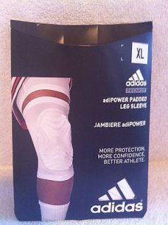 Adidas adiPower Padded Leg Sleeve (White, L)