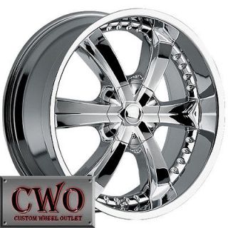 22 Chrome 726 Wheels Rims 6x139.7 6 Lug Escalade Tahoe Yukon Toyota 