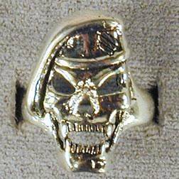 DELUXE MILTARY SPECIAL FORCES SKULL VAMPIRE SILVER BIKER RING BR124 