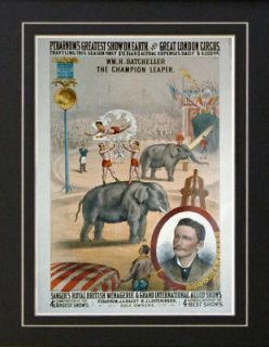 Barnum Circus Carnival Fair Poster Vintage Acrobat