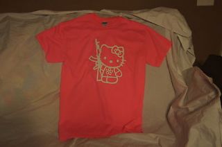 Hello Kitty AR15 AK47 T Shirt Tee Printed Brand NEW Pink Funny Guns 