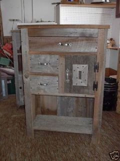 AUTHENTIC HAND CRAFTED BARNWOOD STORAGE CABINET