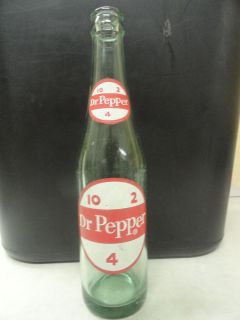 1960s 10 2 4 DR. PEPPER RED & WHITE 10oz. ACL KEYSTONE SODA POP 