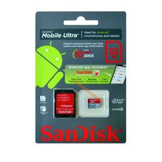 SanDisk 32GB Micro SD HC Mobile Ultra Class 10 Memory Card UHS 1 UHS I 