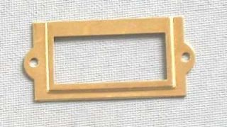 10 Card/Label Holder SCREW INCLUDED Brass Plate 1x1 5/8